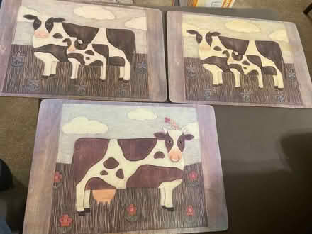 Photo of free Cow design - large placemats x5 (Acton W3) #1