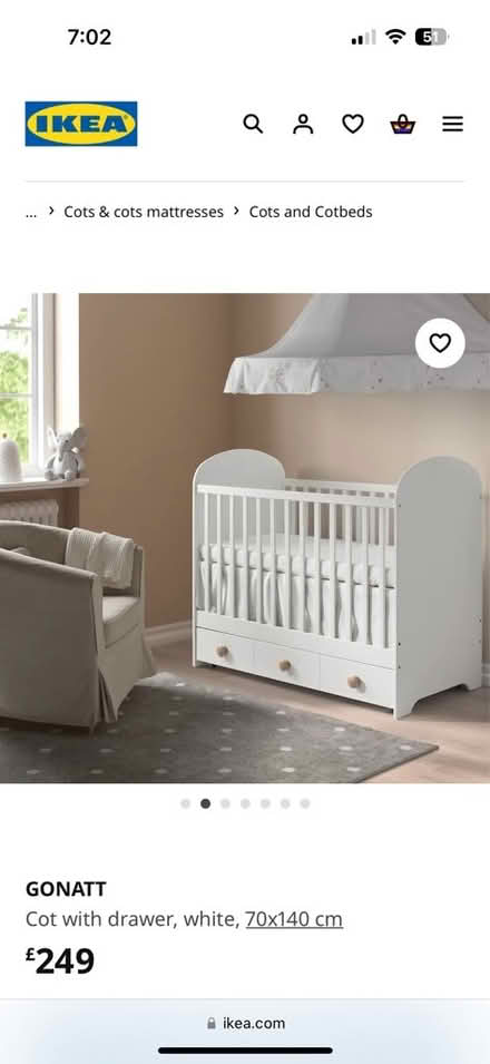 Photo of free IKEA Gonatt cot and toddler bed (SW2) #3