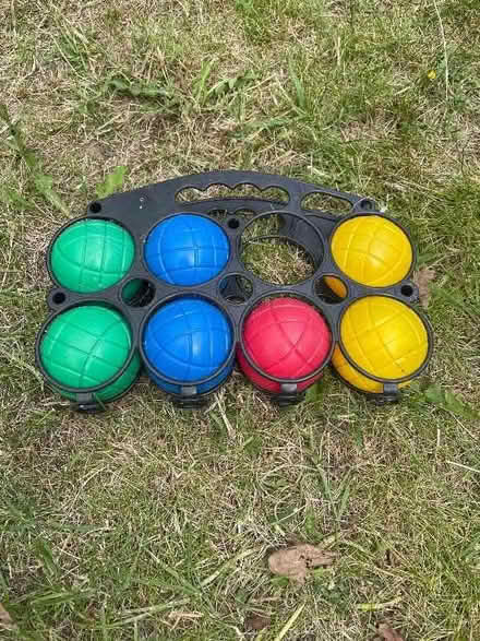 Photo of free Boules set plastic one ball missing (Crouch End N8) #1