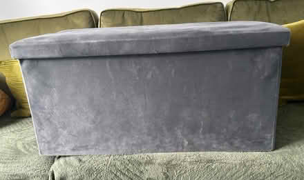 Photo of free Grey Velvet Ottoman Storage Box (WN8) #1