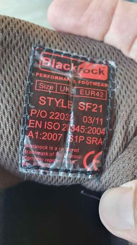 Photo of free Steel toe work shoes size 8/42 (Aldrington BN3) #2