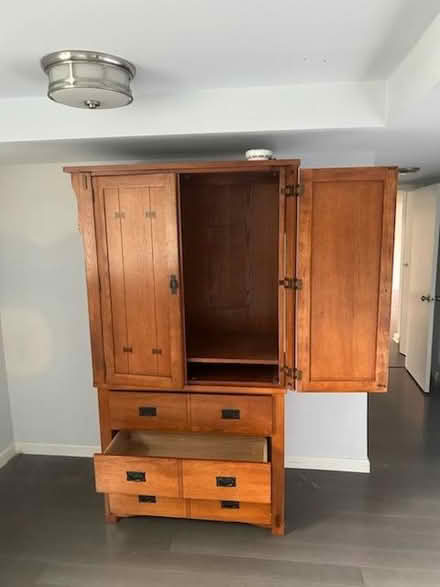 Photo of free Wood TV cabinet (Shoreline) #2
