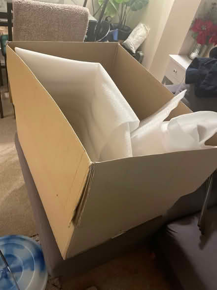 Photo of free Large cardboard box with packing (Acton W3) #1