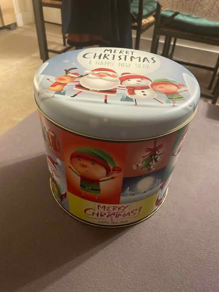 Photo of free Tall Xmas cake / biscuit tin (Acton W3) #1