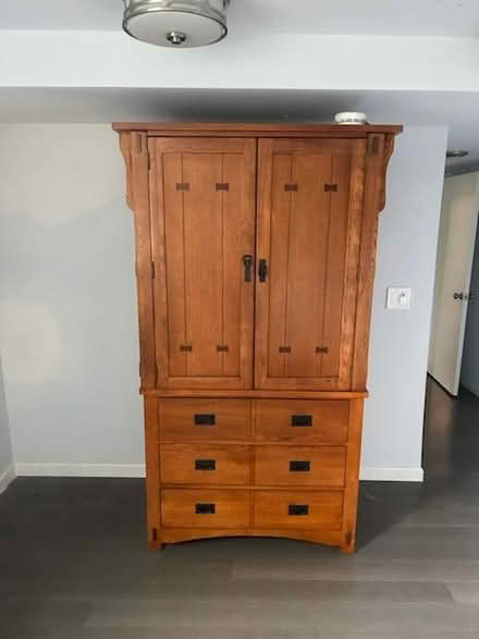 Photo of free Wood TV cabinet (Shoreline) #1