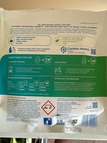 Photo of free Dr. Beckman Laundry Detergent Sheets (Penrith CA11) #2