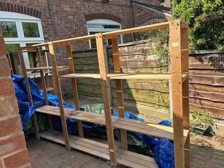 Photo of free Wood shelving suitable garage / shed (Heaton Mersey Stockport SK4) #1