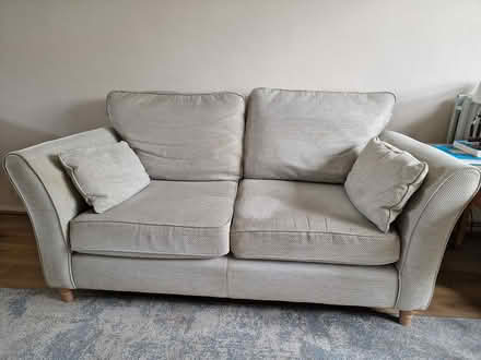 Photo of free 2-seater Laura Ashley fabric sofa (Woking GU22 9) #1