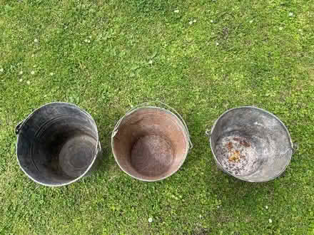 Photo of free Galvanised metal buckets x3 (Kingscote GL8) #2