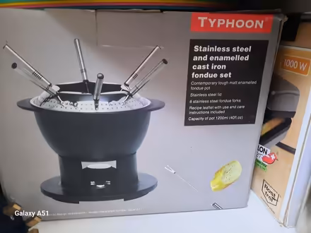 Photo of free Fondue set, stainless steel, typhoon (Cronkinson Farm CW5) #1