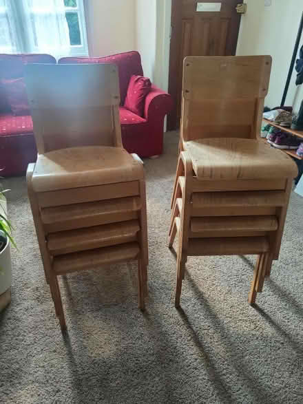 Photo of free 8 wooden staking chairs (Tottenham, N17) #2