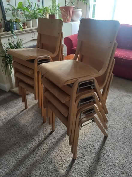 Photo of free 8 wooden staking chairs (Tottenham, N17) #1