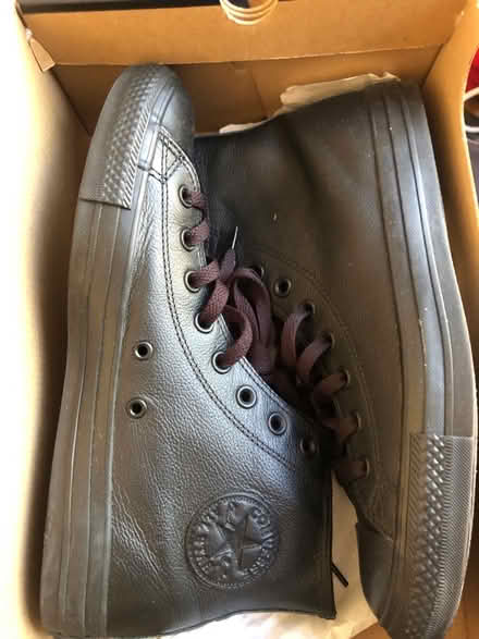 Photo of free Black leather converse (Willesden green) #1
