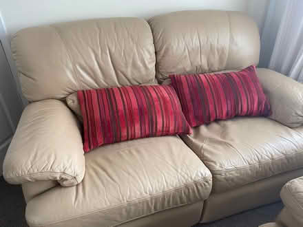 Photo of free Two 2 seater settees plus cushions (SR3. Farringdon.) #1
