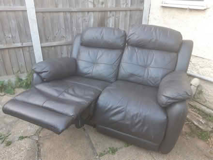 Photo of free 2 Seater Leather Sofa Recliner (Dagenham RM9) #1