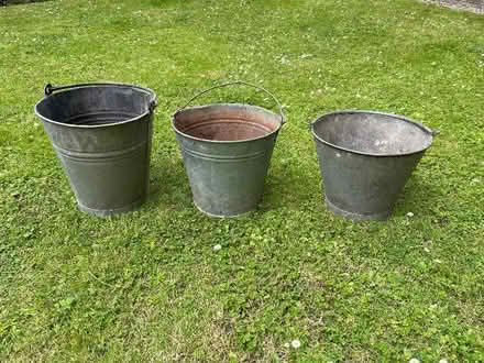 Photo of free Galvanised metal buckets x3 (Kingscote GL8) #1