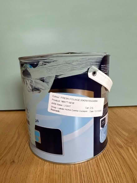 Photo of free Dulux paint 2.5l - fresh foliage - matt (Penrith CA11) #2