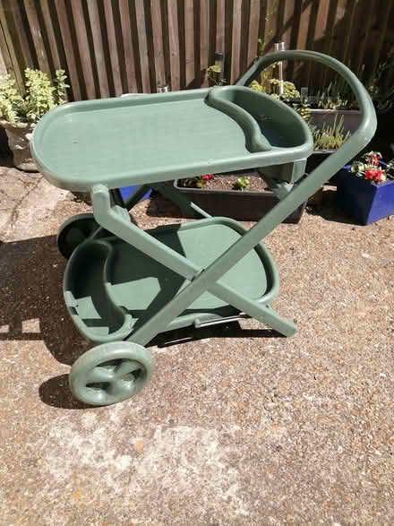Photo of free Fold up table with wheels (Lancing BN15) #1