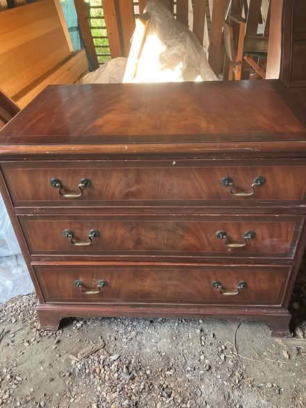 Photo of free Small mahogany chest of drawers (West Horsley) #1