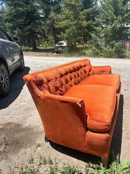 Photo of free Vintage orange couch (Golden, co) #3