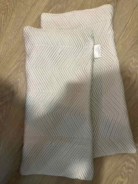 Photo of free Textured silver-grey rectangle Cushion Covers X2 (Deptford SE10) #1