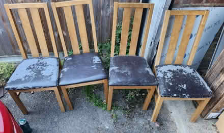 Photo of free 4 wooden dining chairs (Wimbledon SW20) #1