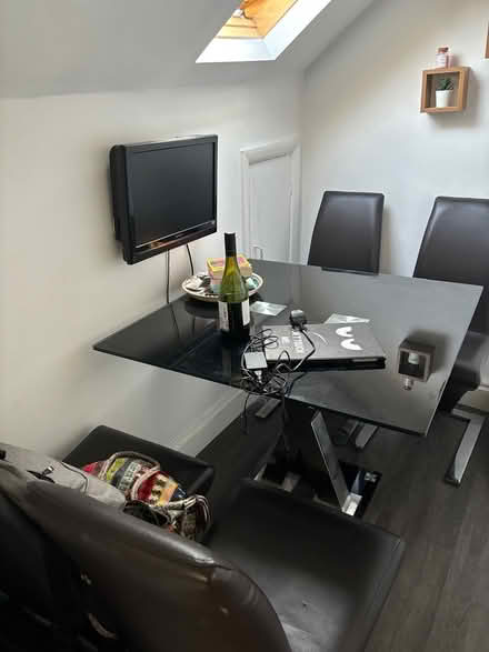 Photo of free dinning table & 4 brown chairs (West Hampstead) #1