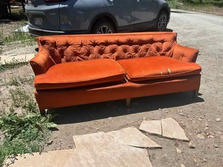Photo of free Vintage orange couch (Golden, co) #1