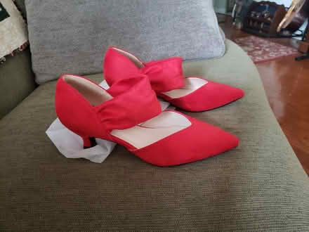 Photo of free 7 1/2 red high heel shoes (Clearwater, Keene and Druid Rd) #1