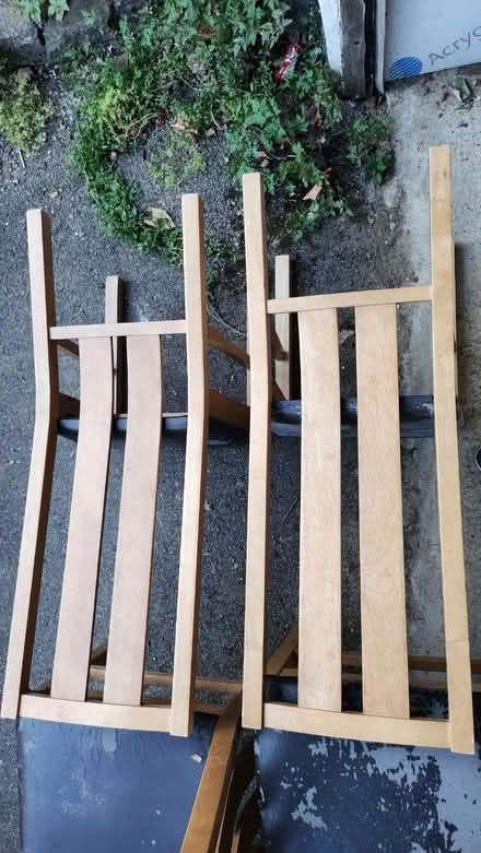 Photo of free 4 wooden dining chairs (Wimbledon SW20) #4