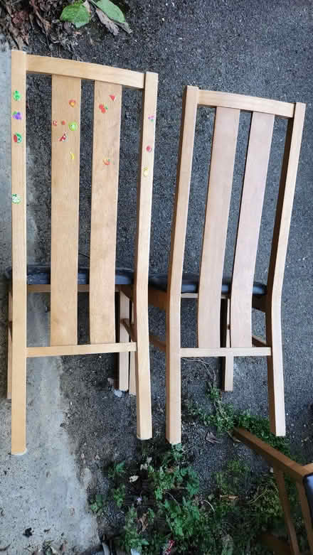 Photo of free 4 wooden dining chairs (Wimbledon SW20) #3
