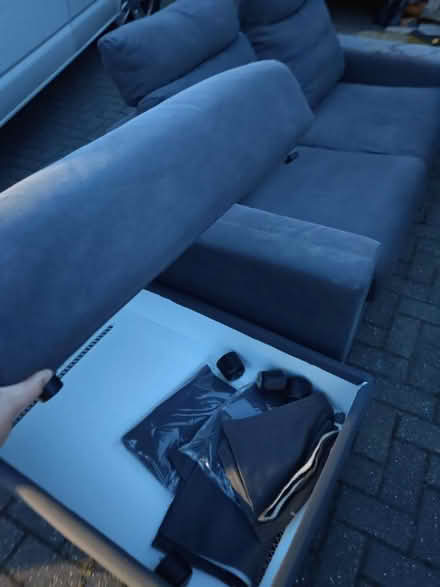 Photo of free Ikea sofa with foot stall (Westkingsdown) #3