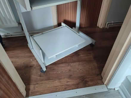 Photo of free Computer desk, light grey (Burbage LE10) #3