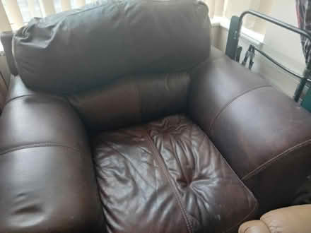 Photo of free Leather Sofa (Trent Vale) #4
