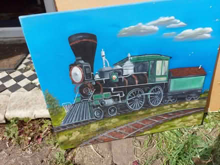 Photo of free Painting of American steam train (Grangetown, Cardiff) #1
