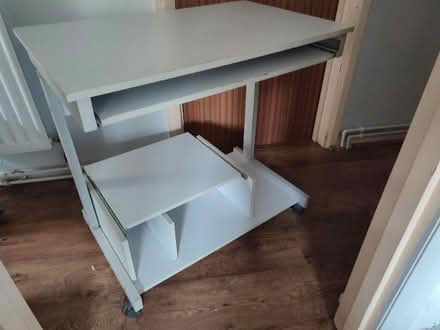 Photo of free Computer desk, light grey (Burbage LE10) #2