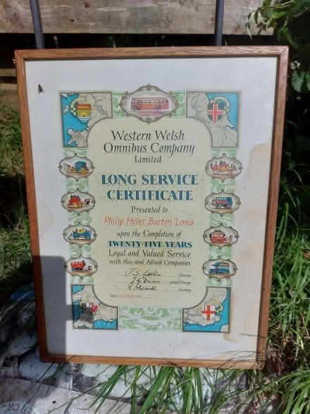 Photo of free Framed long service certificate (Grangetown, Cardiff) #1