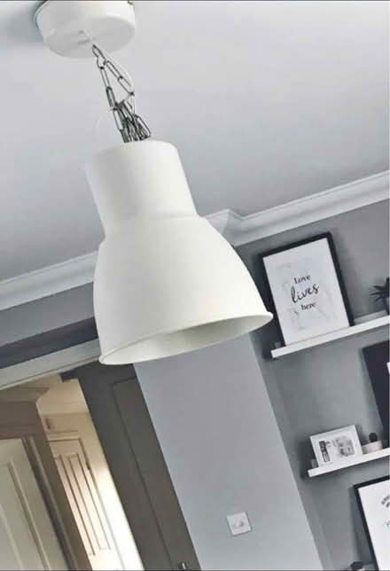 Photo of free 2 white large ikea lights (Long Stratton NR15) #2