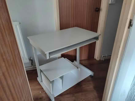 Photo of free Computer desk, light grey (Burbage LE10) #1
