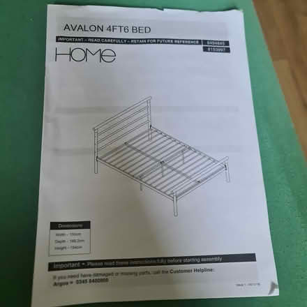 Photo of free Double bed frame (Batchwood/ New Greens AL3) #1