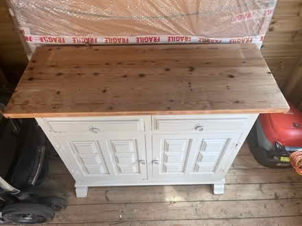 Photo of free Wooden cupboard with shelving (Wye) #2