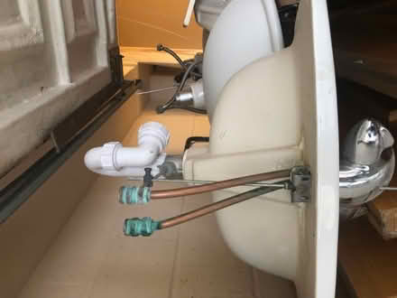 Photo of free White Armitage Shanks ceramic sink with chrome tap (Wimbledon Village SW19) #2