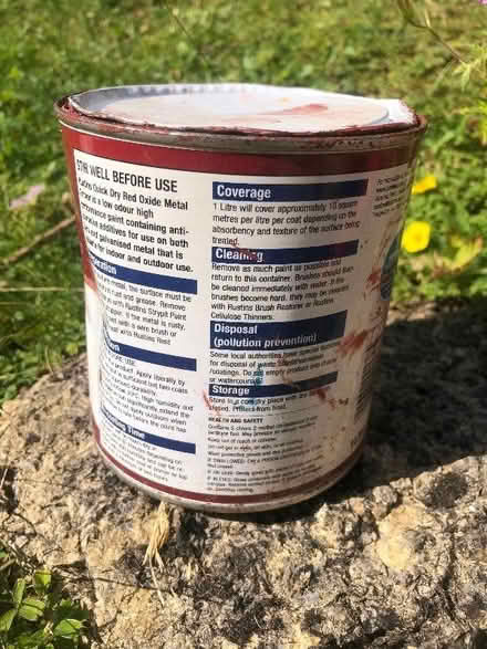 Photo of free Red Oxide Metal Primer 2/3 tin (Box GL6) #2