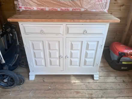Photo of free Wooden cupboard with shelving (Wye) #1