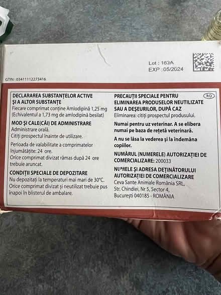 Photo of free Amodip for cats (Worcester park KT4) #2