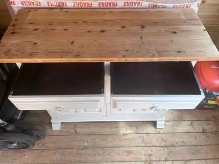 Photo of free Wooden cupboard with shelving (Wye) #3