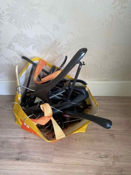 Photo of free Bag full of plastic coat hangers (CT10) #1