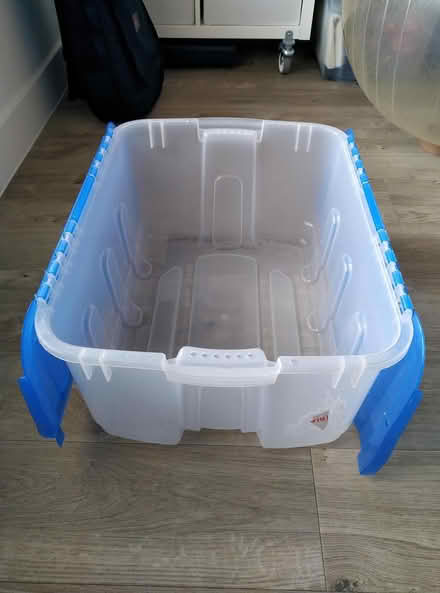 Photo of free Plastic Storage Box - Blue Lid (East Chichester) #2