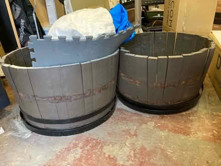 Photo of free Half Oak Barrel Planters (Lymm WA13) #1