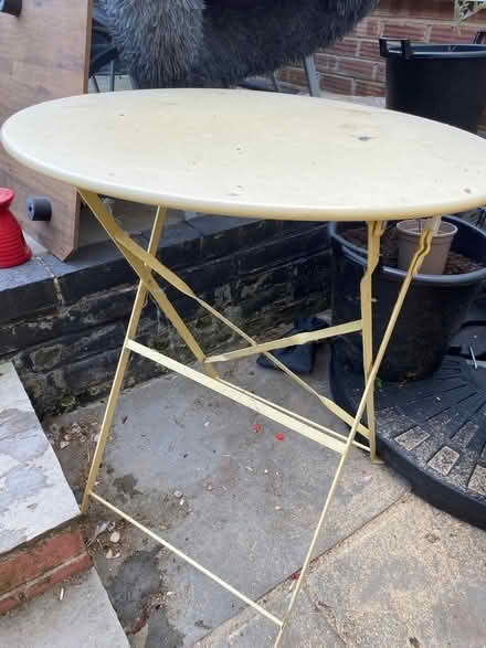 Photo of free Metal bistro table (Shurdington) #1